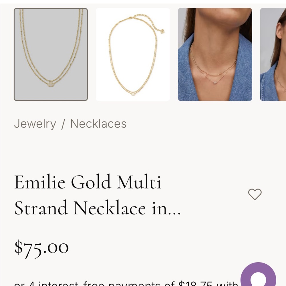 Gold Multi Strand Necklacekendra Scott